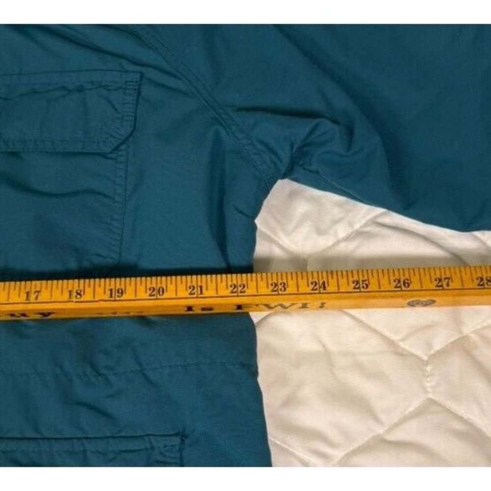 Vintage REI Womens Lined Overcoat Size 16 Blue Hooded Full Zip and Snap Pockets - Picture 10 of 14